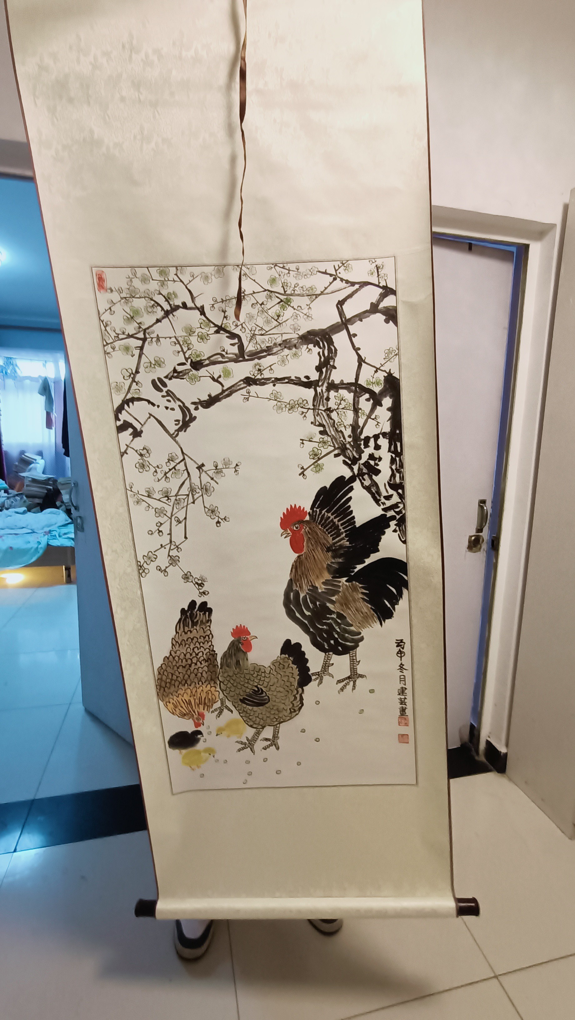 国画《雄鸡图》