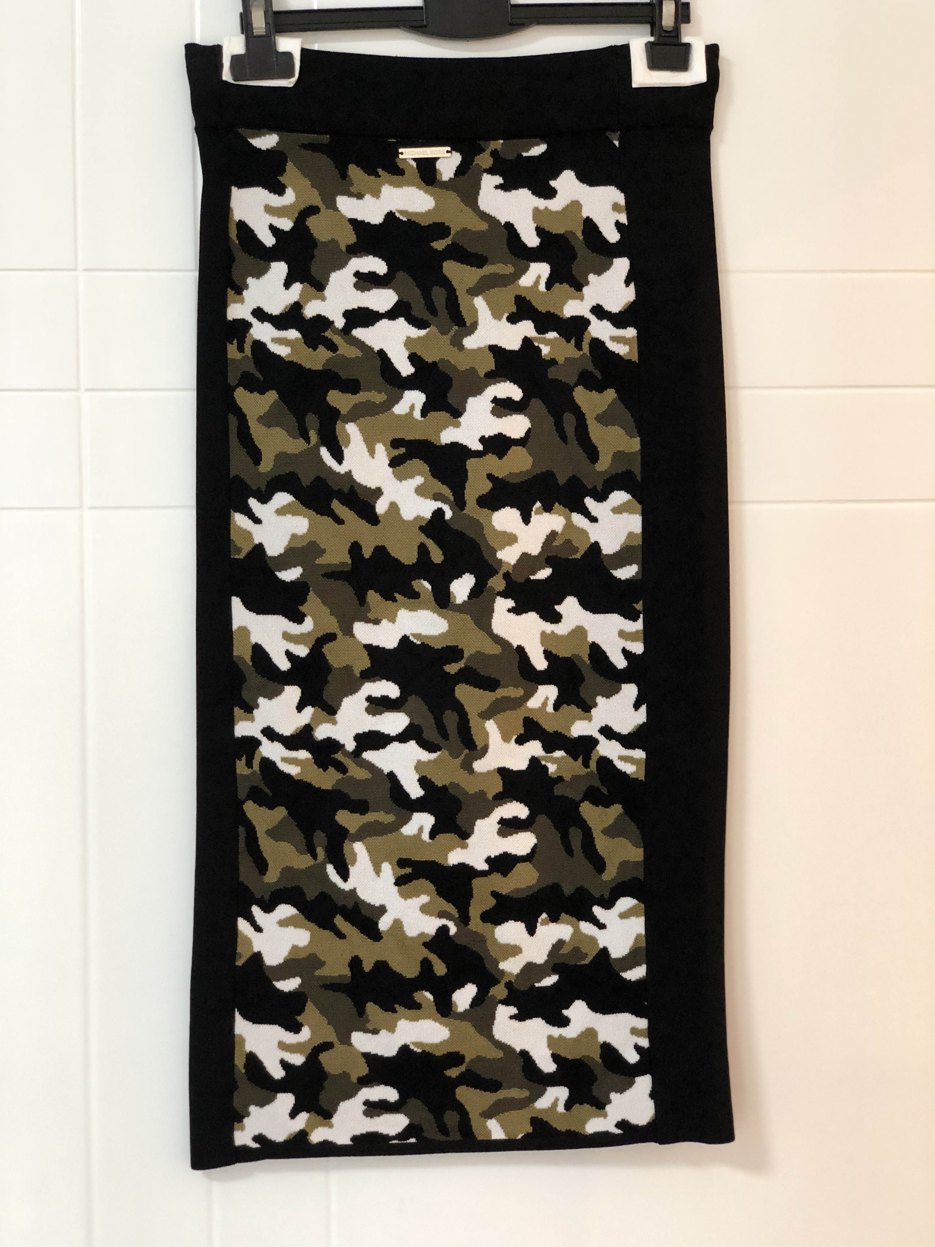 全新Michael Kors迷彩弹力棉纱半裙_1