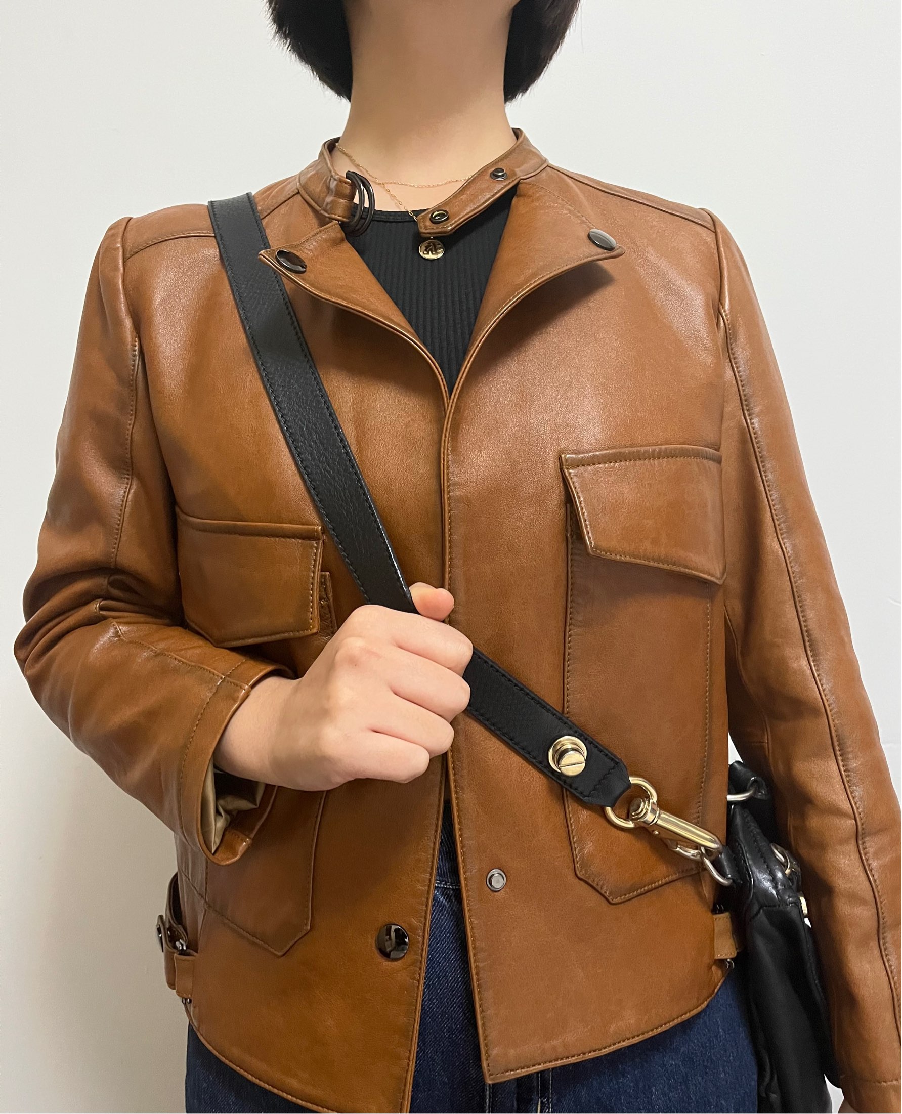 Jacket leather leatherjacket real leather sheepskin_1