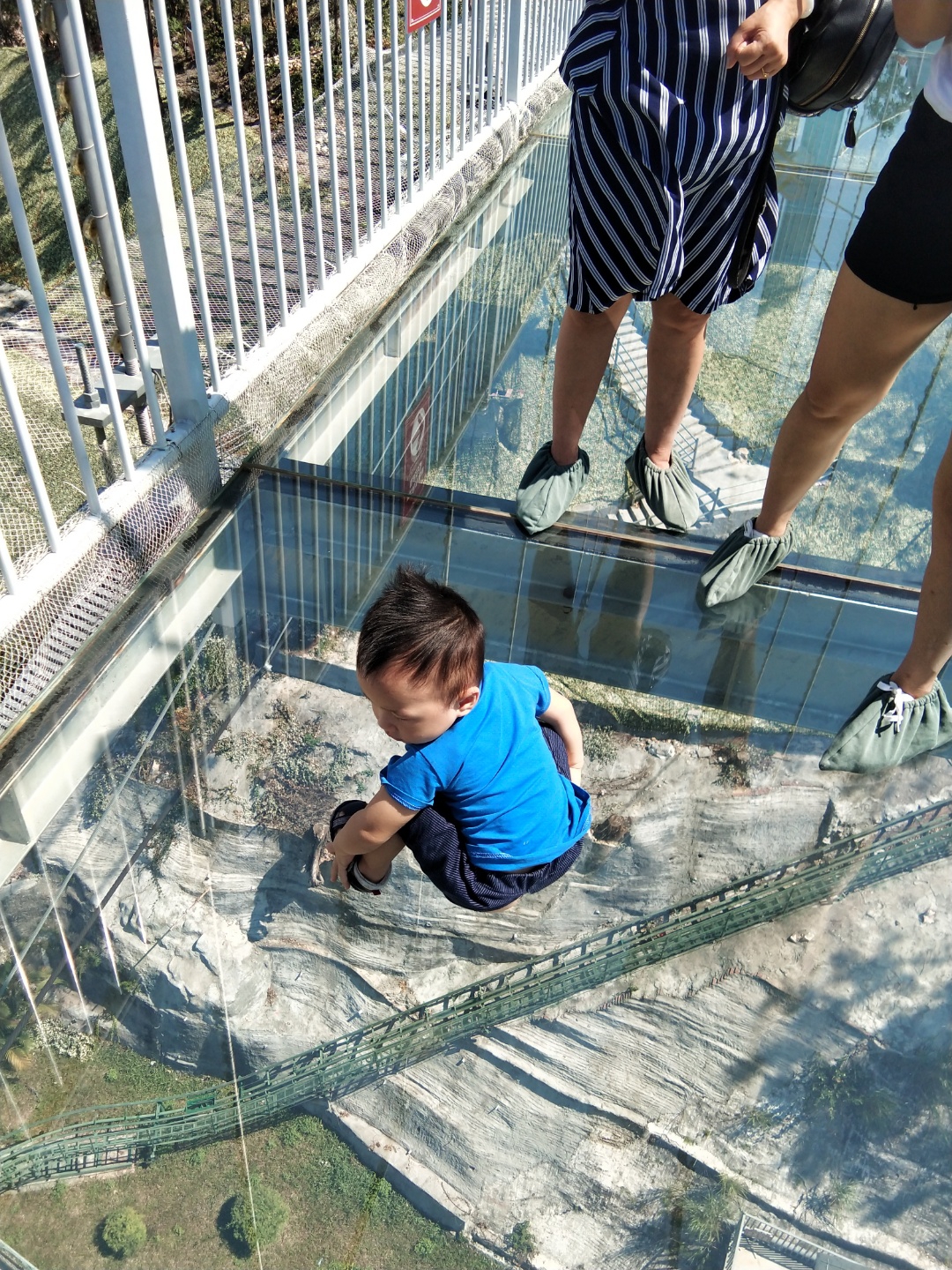 带外孙玻璃桥一玩 分享周末  