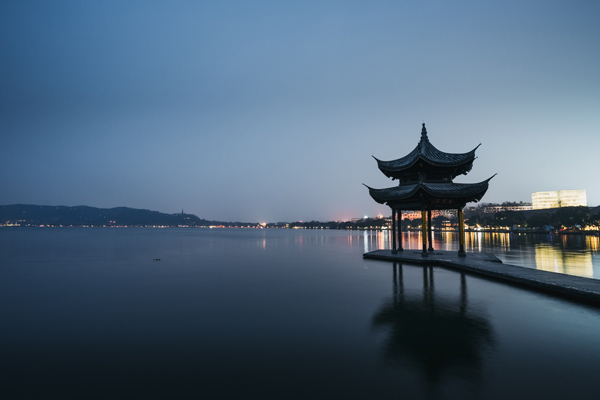 West Lake at night