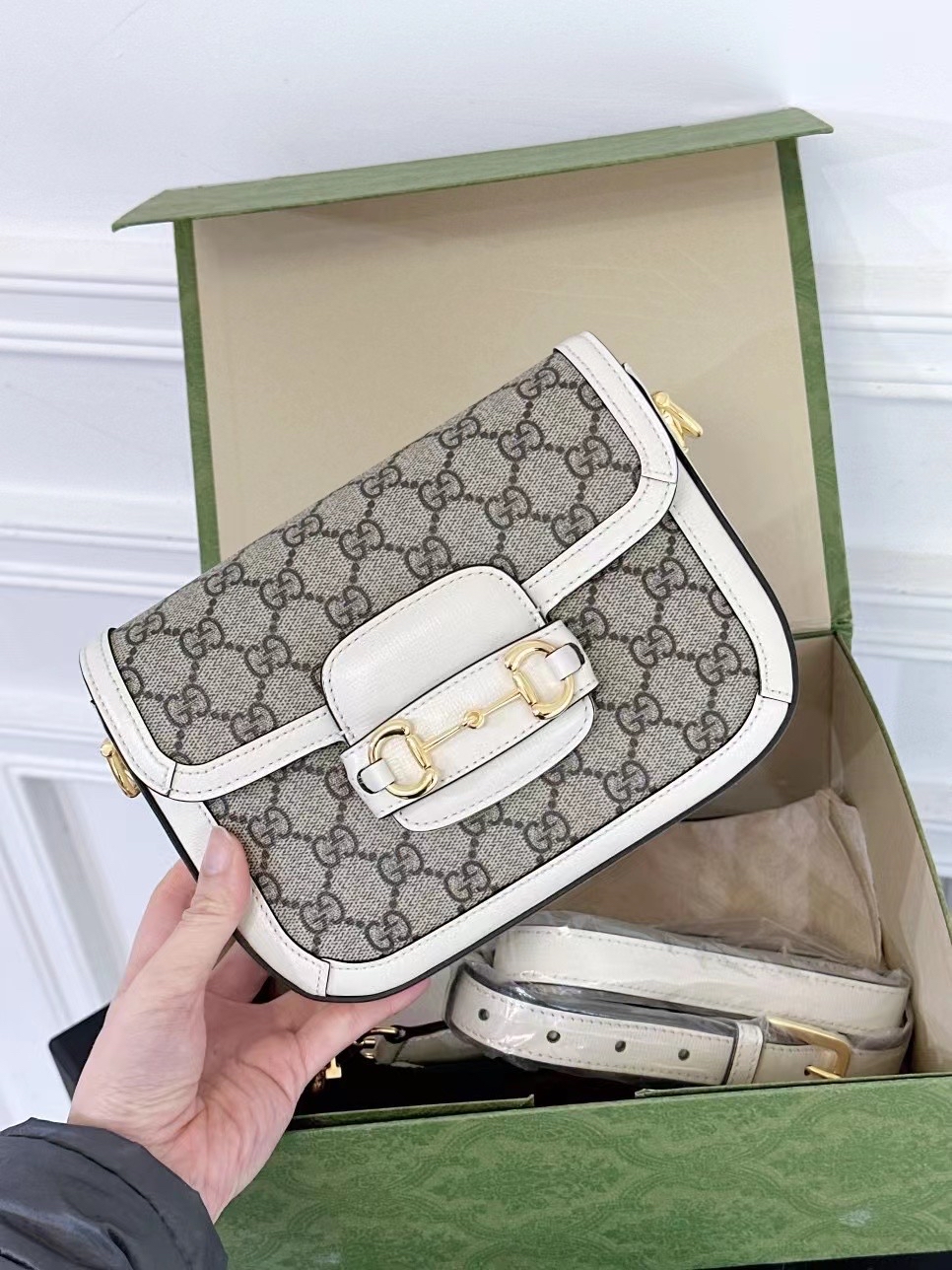 Gucci mini 1955 马鞍包 _2