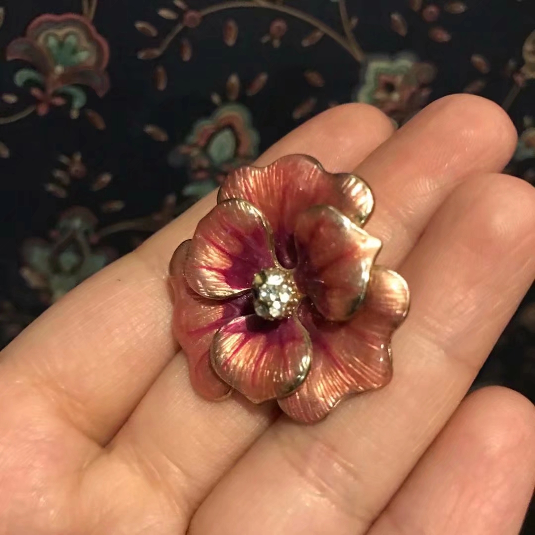 Flower Ring珐琅花卉戒指新加坡购入_2