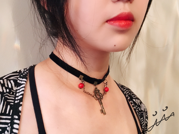 choker 丝绒 复古_3