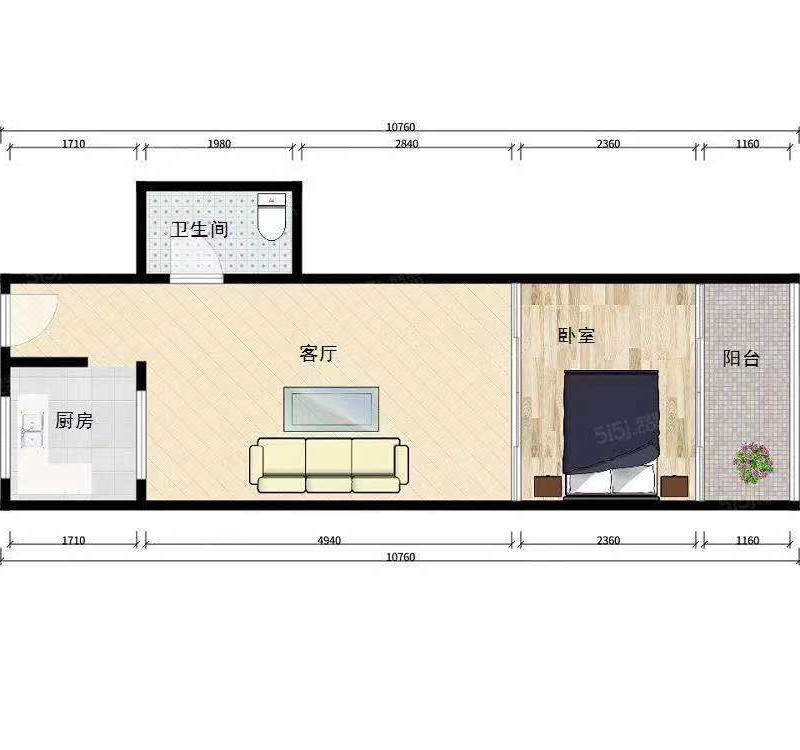 Beijing-Dongcheng-Line 2/5/8/10,Long & Short Term,Single Apartment