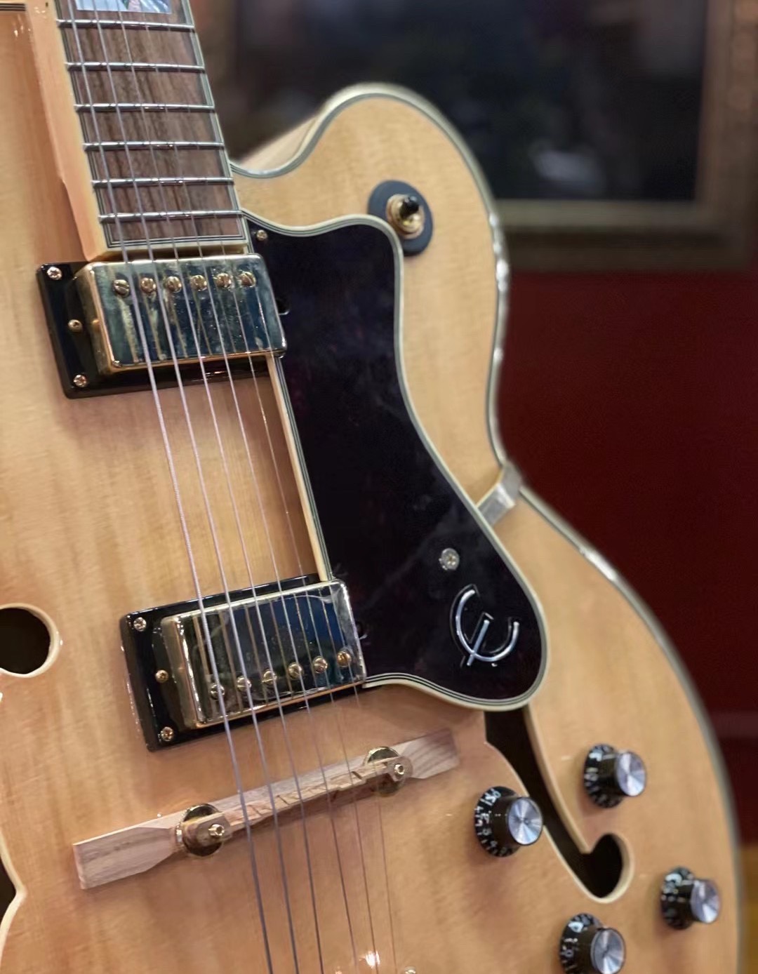 闲置原木色Epiphone Broadway爵士吉他出售_4