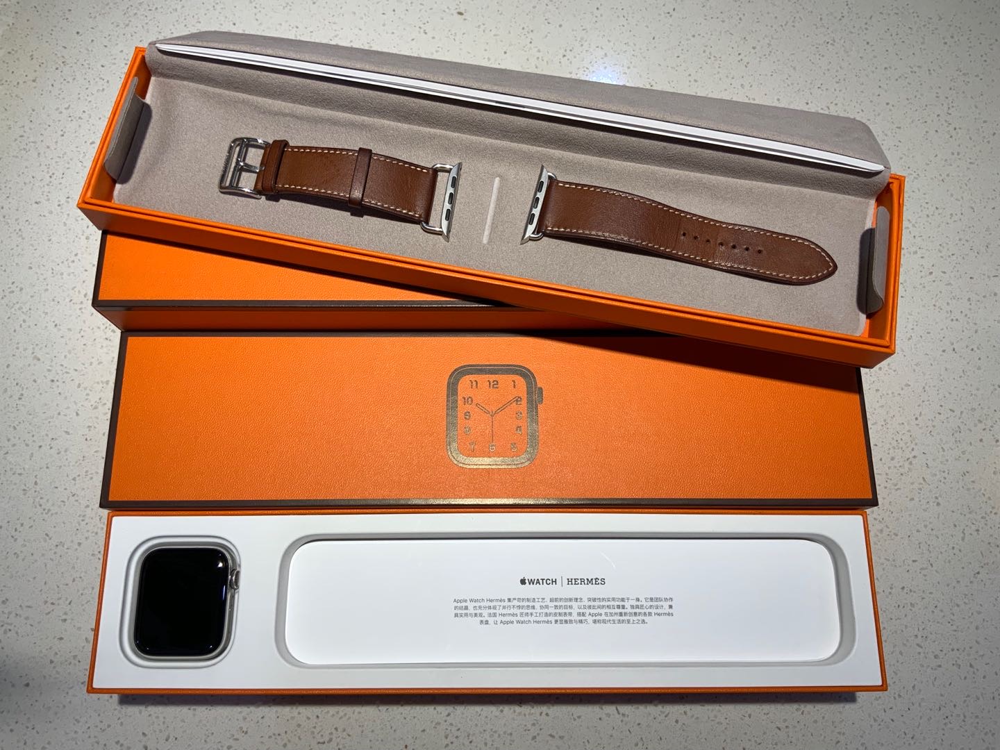 Apple Watch S6 Hermès S6 44 mm Stainless Steel with Attelage Single Tour  buckle