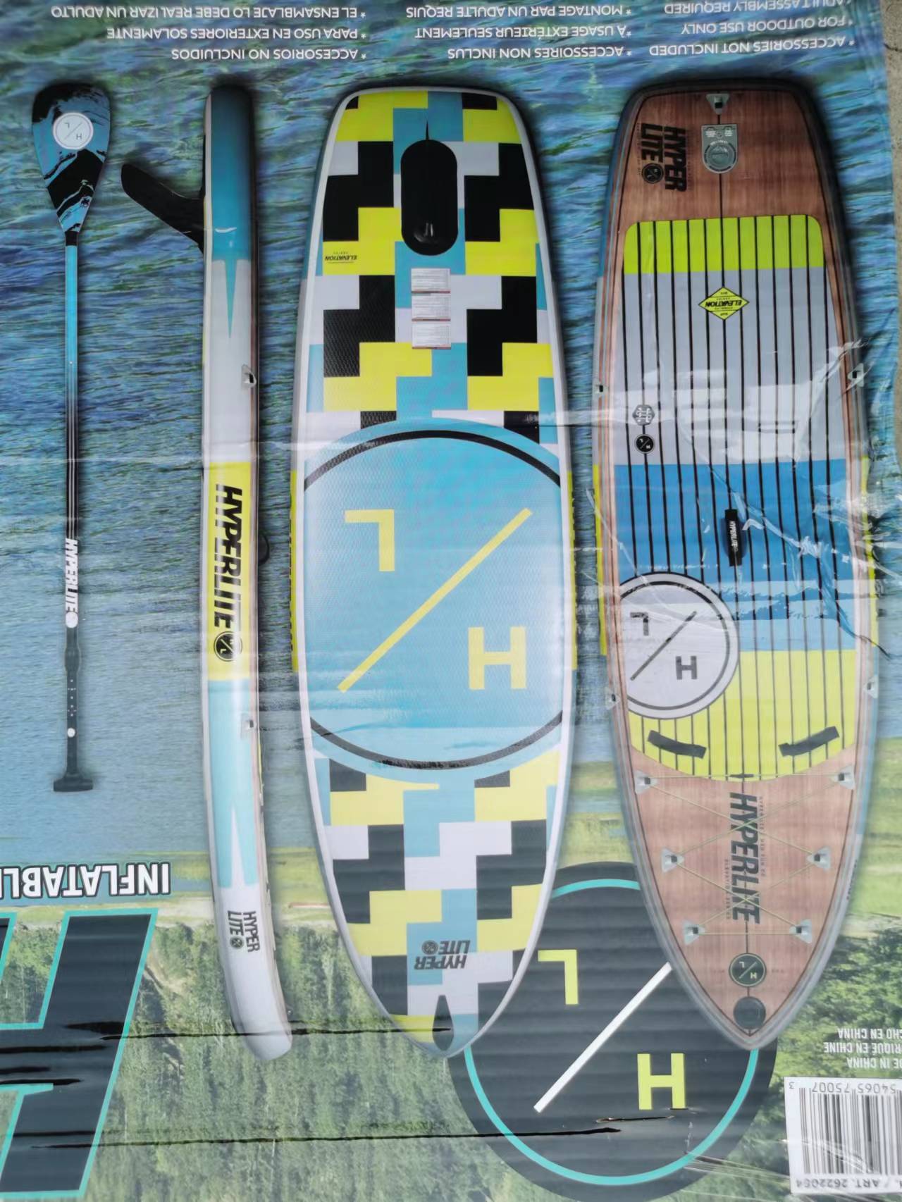 Hyperlite Elevation 10'2" Inflatable Stand Up Paddleboard Package