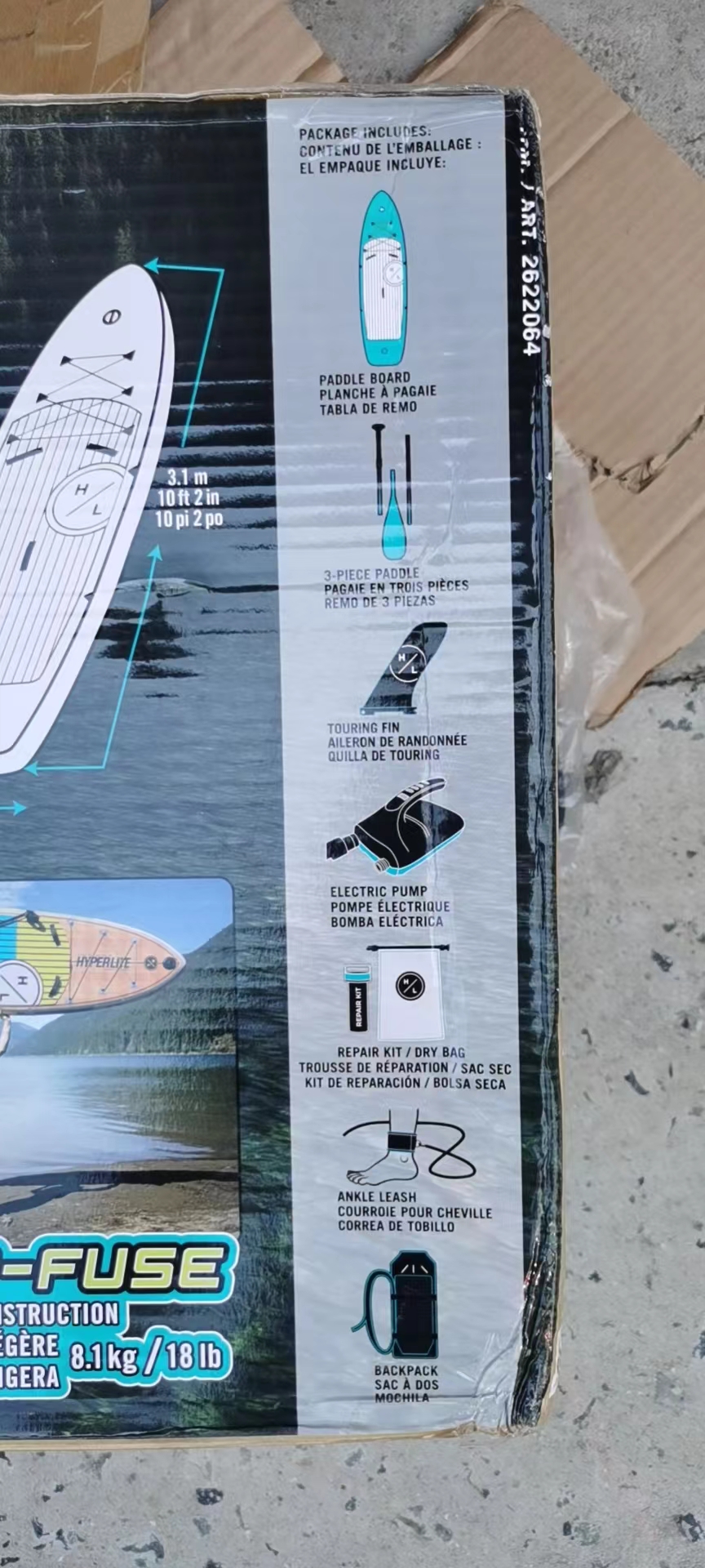 Hyperlite Elevation 10'2" Inflatable Stand Up Paddleboard Package_4